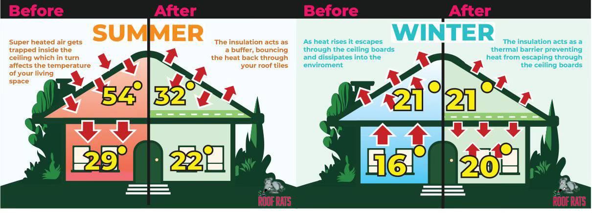 Thermal Ceiling Insulation - Summer and Winter Climate Regulation